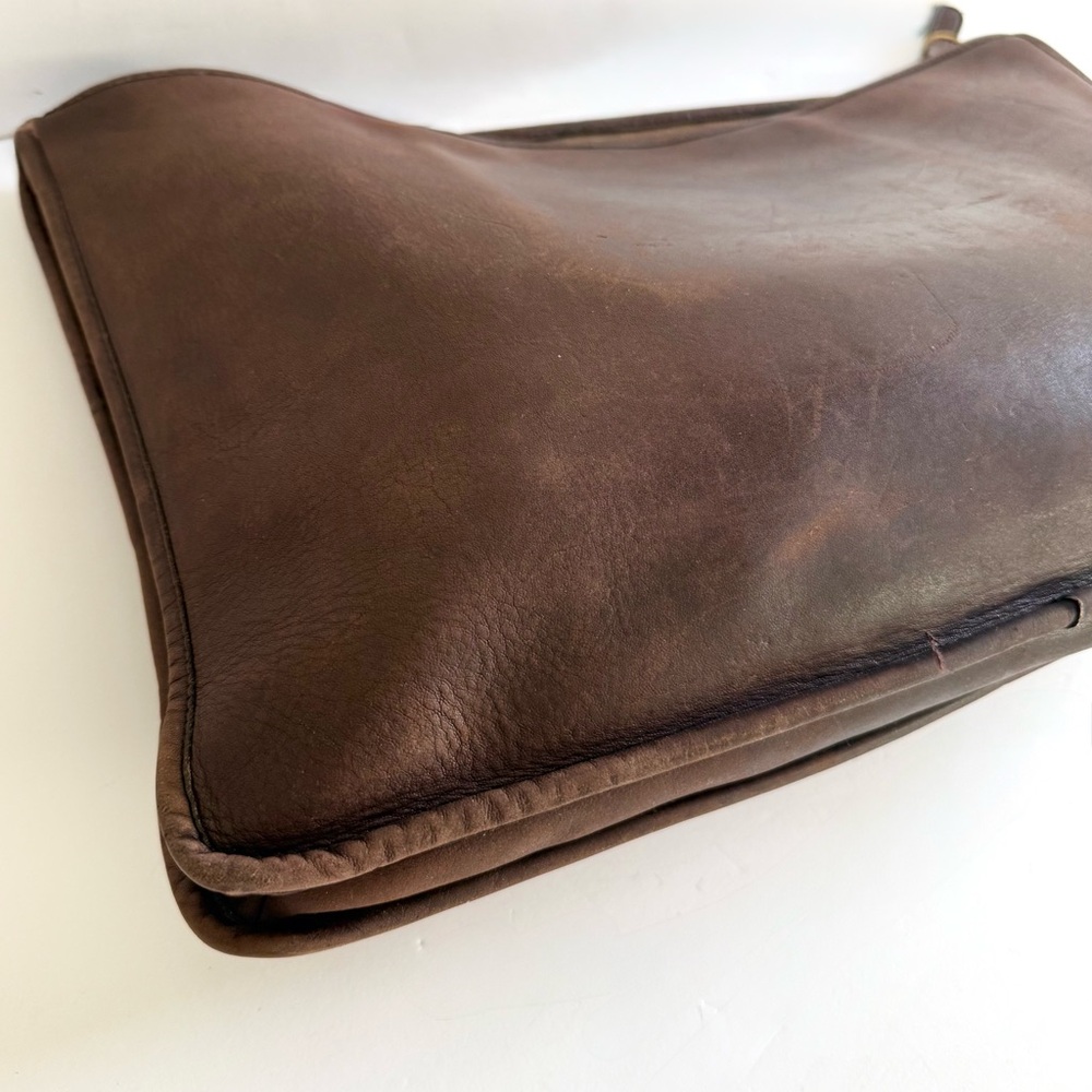 Coach Vintage Leather Mahogany Portfolio Document Laptop Case Sleeve Clutch - Picture 9 of 11